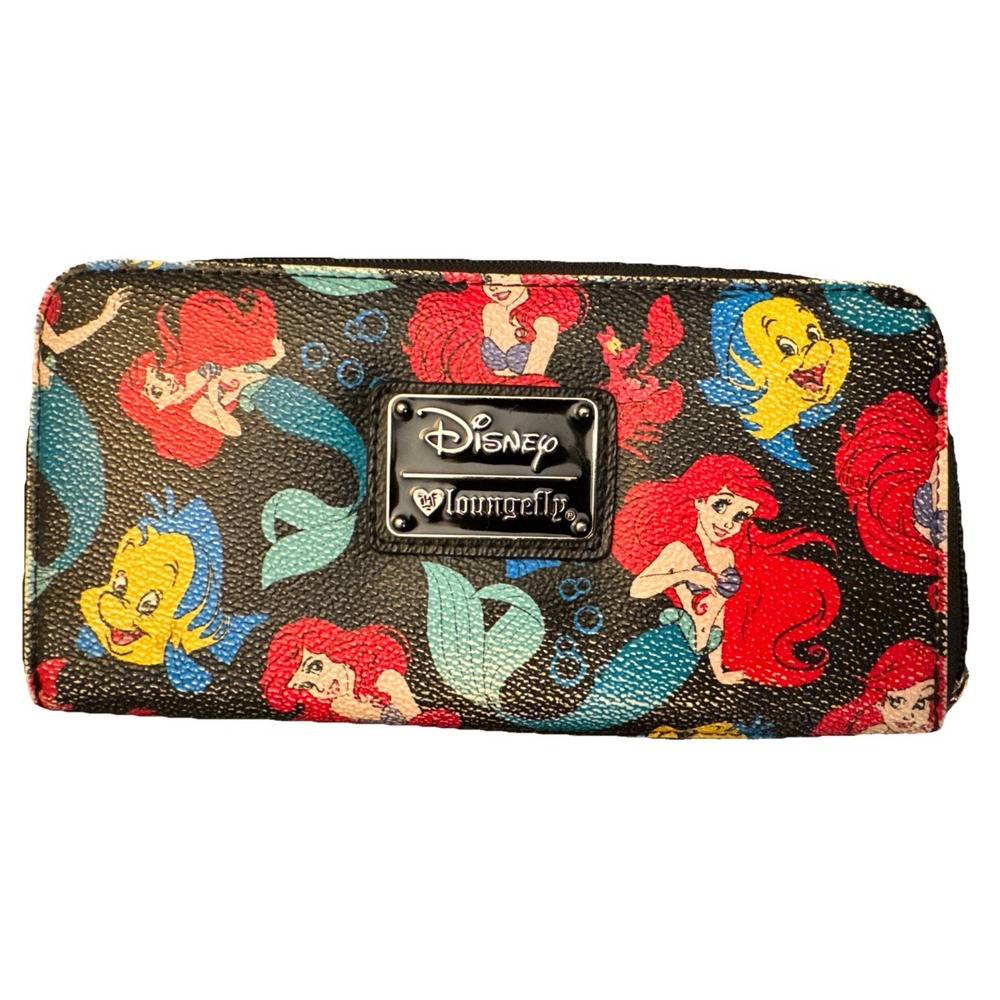 Loungefly Disney The Little Mermaid Ariel Under The Sea Long Zip Wallet EUC 2021